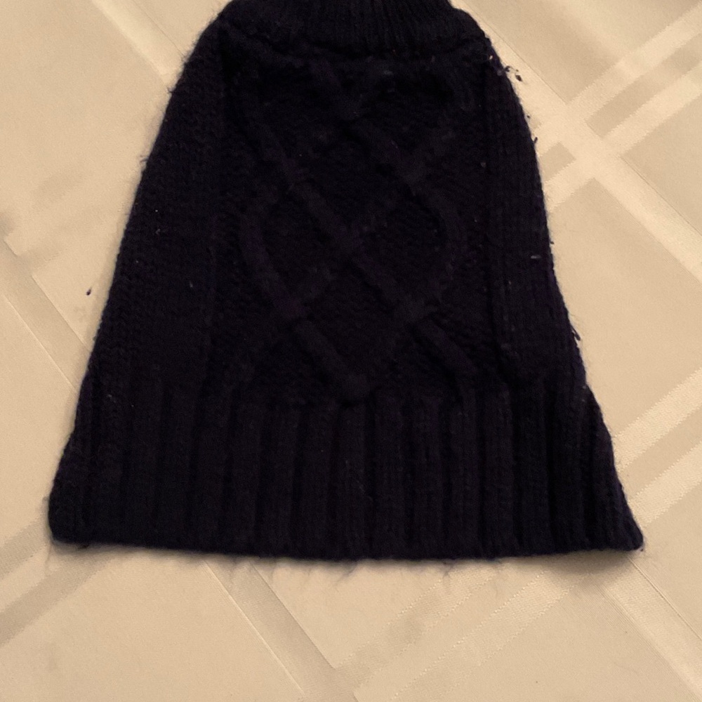 Elegant BlueCable Knit Dog Sweater
